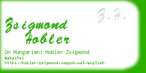 zsigmond hobler business card
